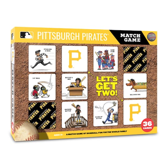 Major League Baseball Licensed Memory Match Game By Youthefan in Pittsburgh Pirates | 2.5" x 2.5" | Michaels®